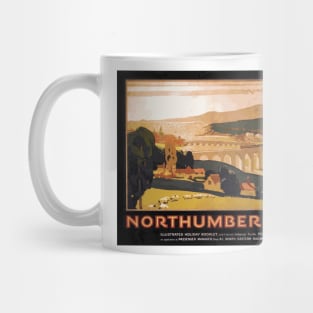 Vintage British Rail Travel Poster: Northumberland Mug